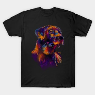 Dog watercolor line art T-Shirt